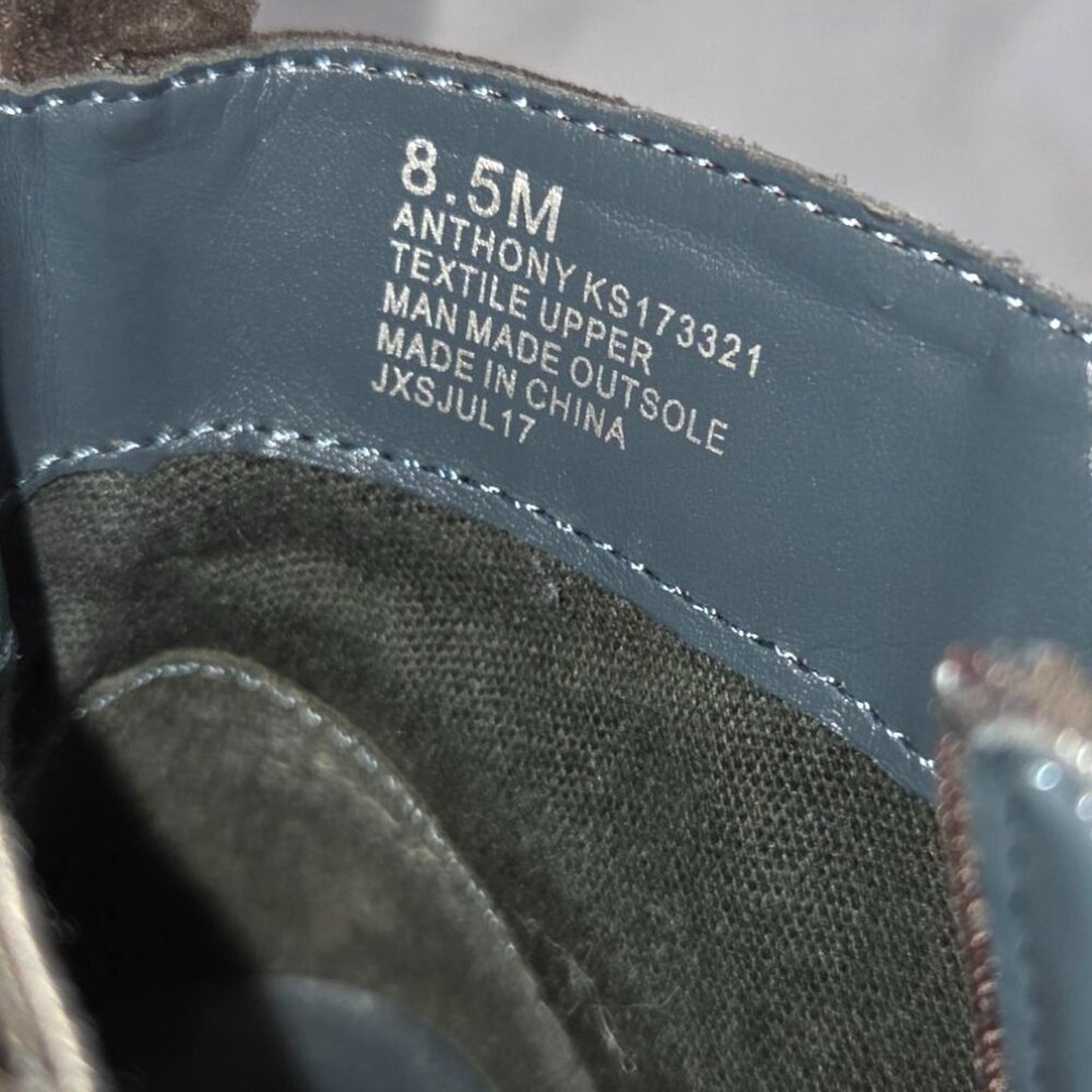 Kensie Taupe Anthony Faux Suede Block Heel Studded Ankle Booties Size 8.5M - Picture 8 of 9